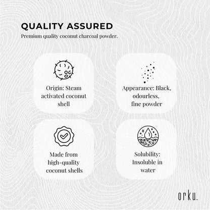 Orku 50g Activated Carbon Powder Coconut Charcoal -  Water Filtration