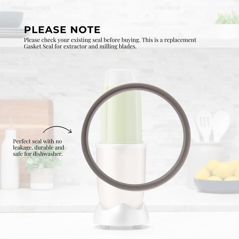 For Nutribullet Short Cup + Fliptop Lid + Grey Seal - For 900 and 600 Models