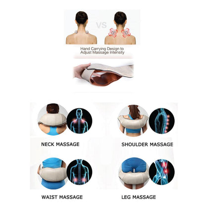 Cervical Massager - Neck Shoulders Back - Heat Knead Shiatsu Massage - Car Home