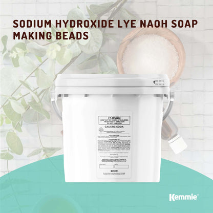 1.2Kg Caustic Soda Pearls Tub Food Grade Sodium Hydroxide Lye NaOH Soap Making