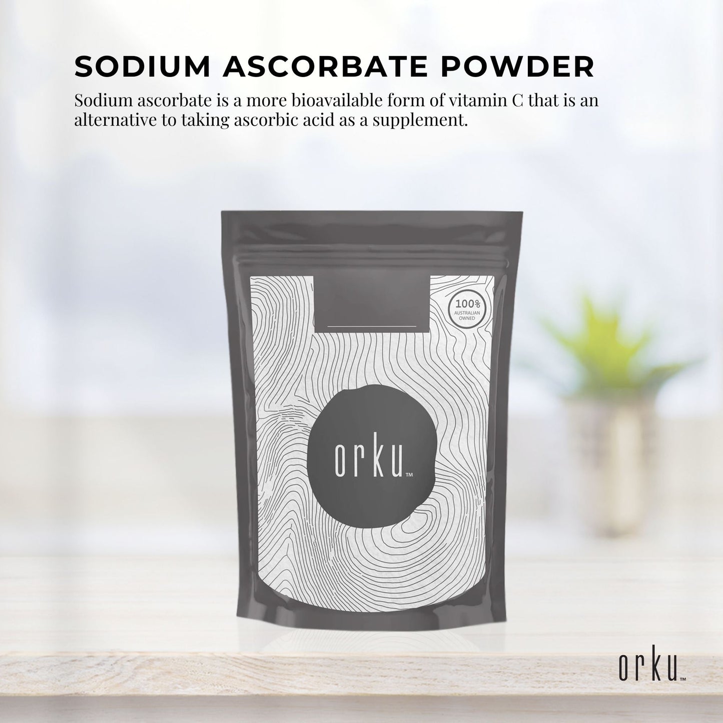 100g Sodium Ascorbate Powder - Vitamin C Buffered Pharmaceutical Ascorbic Acid