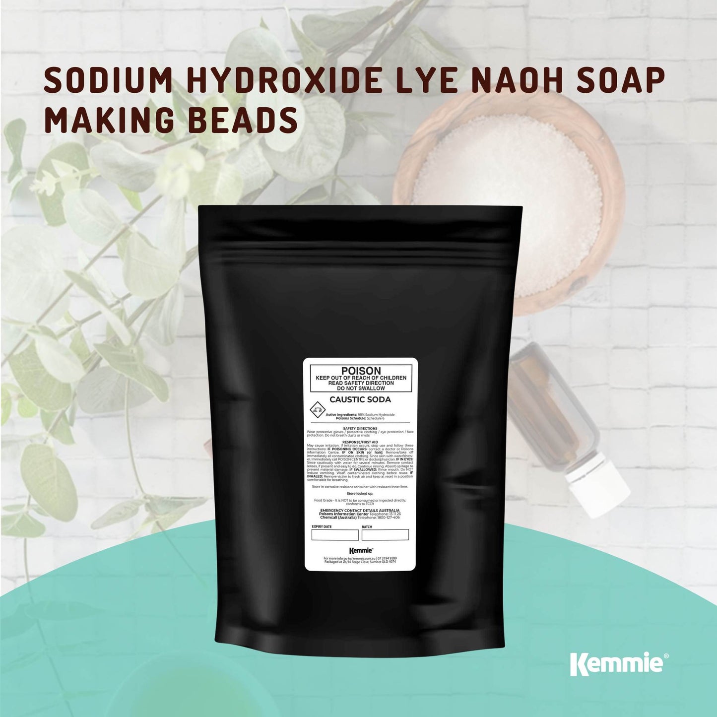 400g Caustic Soda Pearls Food Grade Sodium Hydroxide Lye NaOH Soap Making Beads