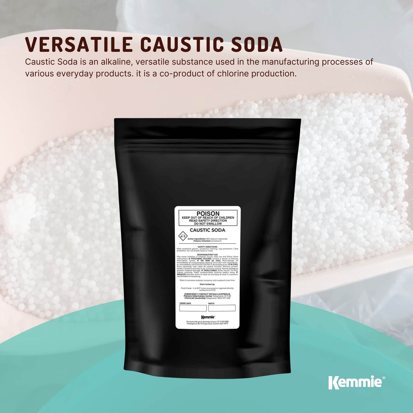 400g Caustic Soda Pearls Food Grade Sodium Hydroxide Lye NaOH Soap Making Beads