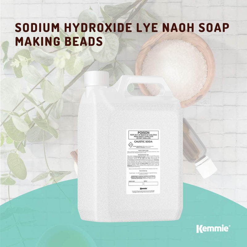 Bulk 20Kg Caustic Soda Pearls Food Grade Sodium Hydroxide Lye NaOH Soap Making