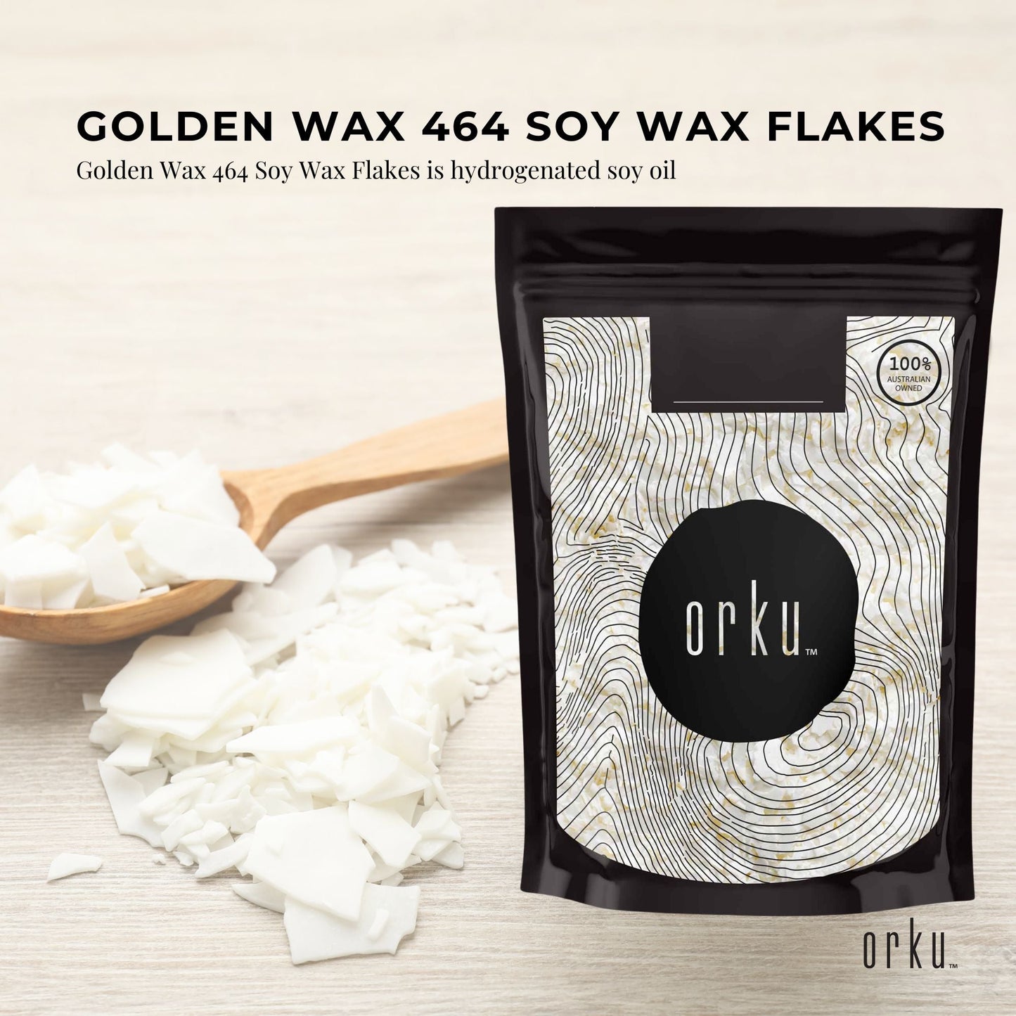 400g Golden 464 Soy Wax Flakes - 100% Pure Natural DIY Candle Melts Chips