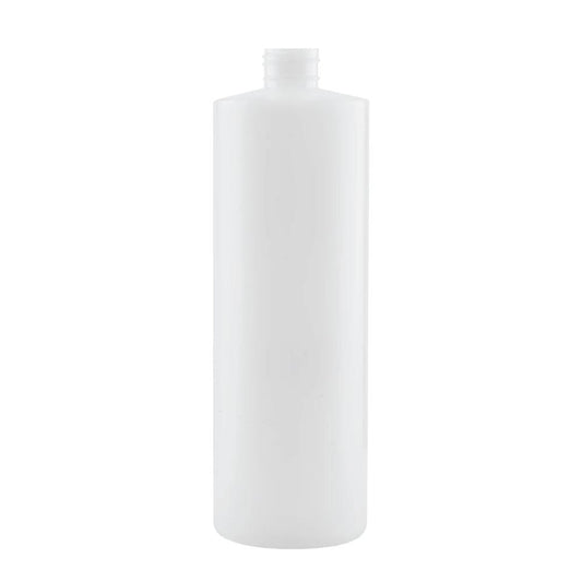 1x 250ml Clear HDPE Round Bottle + 28/410 Caps - Empty Plastic Food Storage