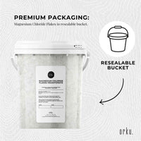 800g Magnesium Chloride Flakes Hexahydrate Tub -  Organic USP Food Grade Salt