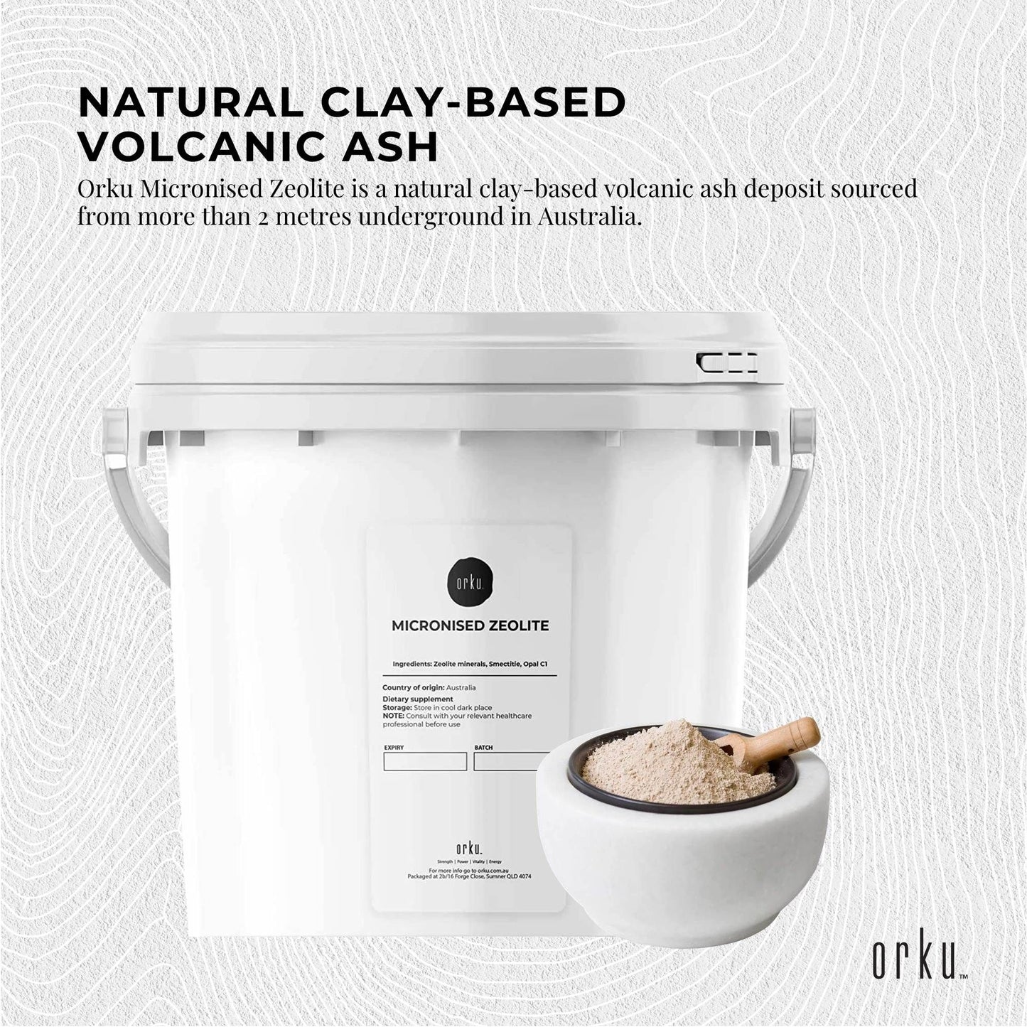 1.3kg Pure Micronised Zeolite Powder Tub Mineral - Micronized Volcamin