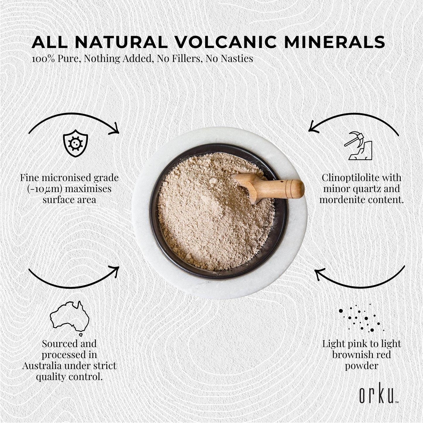 1.3kg Pure Micronised Zeolite Powder Tub Mineral - Micronized Volcamin