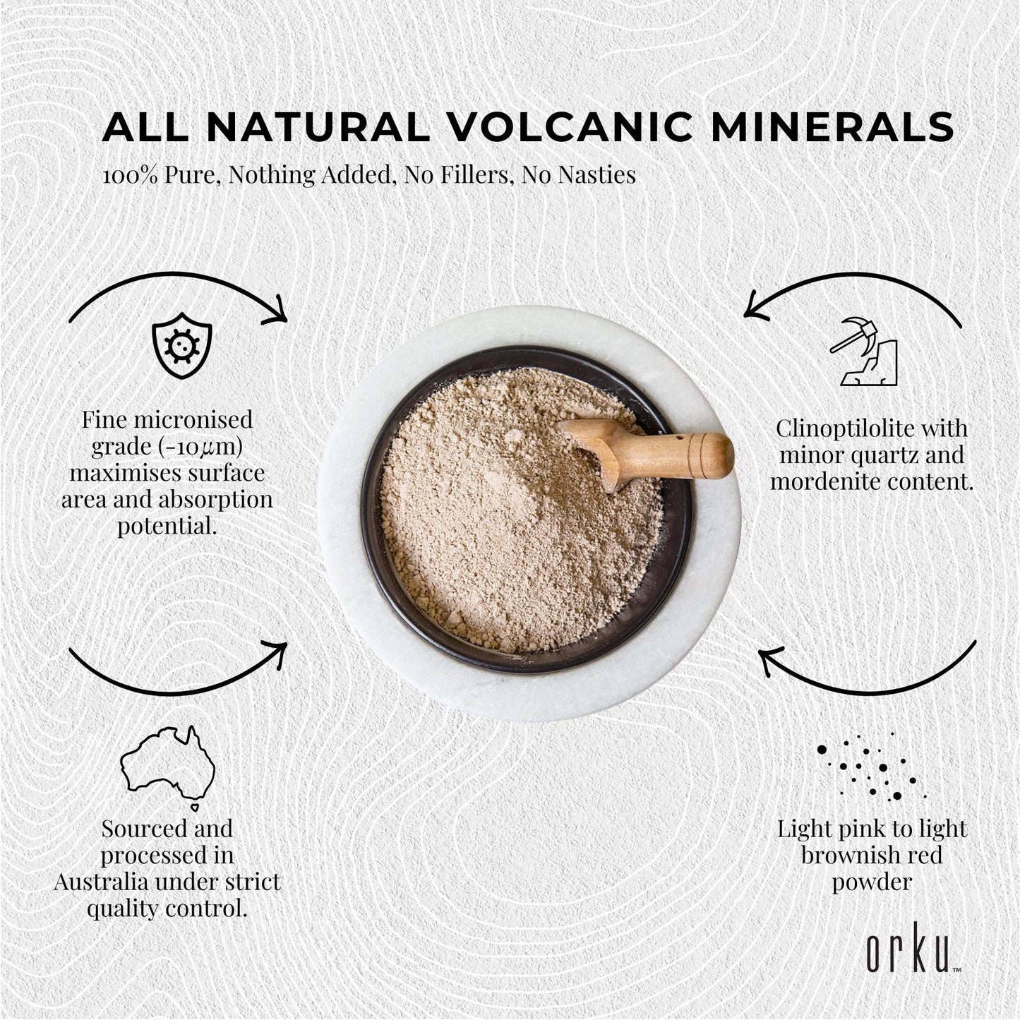 3kg Pure Micronised Zeolite Powder Mineral Tub - Micronized Volcamin