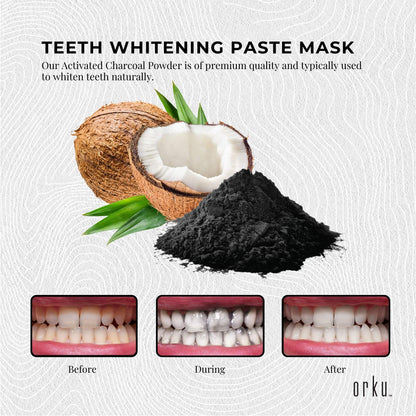 400g Activated Carbon Powder Coconut Charcoal Bucket - Teeth Whitening + Skin