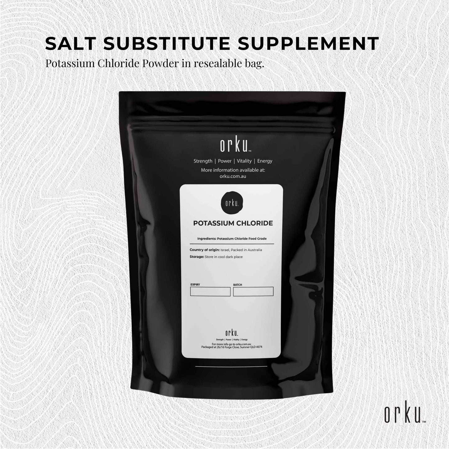 400g Potassium Chloride Powder - Pure E508 Food Grade Salt Substitute Replacer
