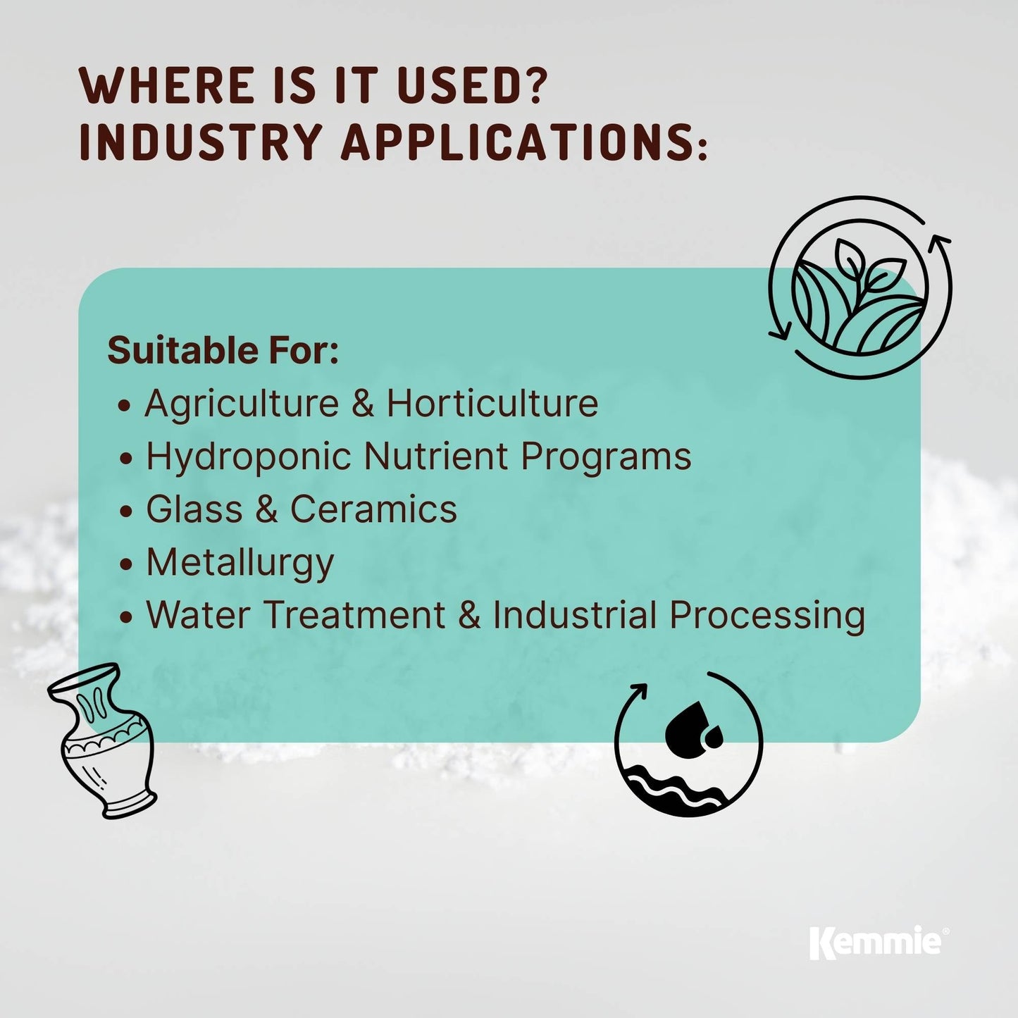 1Kg Boric Acid Powder 99.9% Pure Tub - Soluble Orthoboric Acid H3BO3