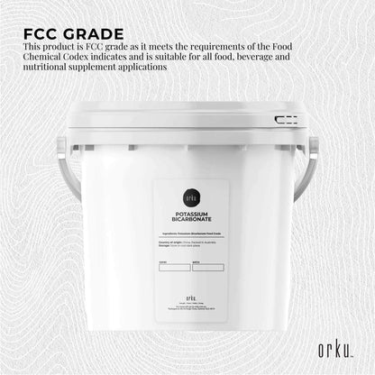 5Kg Organic Potassium Bicarbonate Powder Tub - Food Grade FCC for Brewing Baking