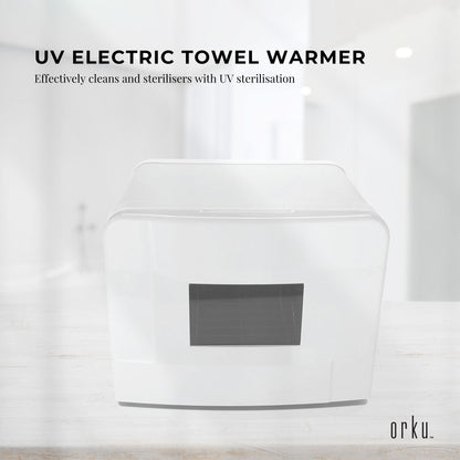 Orku 8L White Electric Towel Warmer UV Steriliser Cabinet Salon Heat Sanitiser