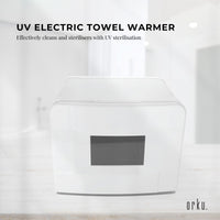 Orku 8L White Electric Towel Warmer UV Steriliser Cabinet Salon Heat Sanitiser