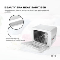 Orku 8L White Electric Towel Warmer UV Steriliser Cabinet Salon Heat Sanitiser