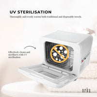 Orku 8L White Electric Towel Warmer UV Steriliser Cabinet Salon Heat Sanitiser