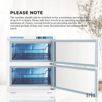Orku 32L White UV Electric Towel Warmer Steriliser Cabinet Salon Heat Sanitiser