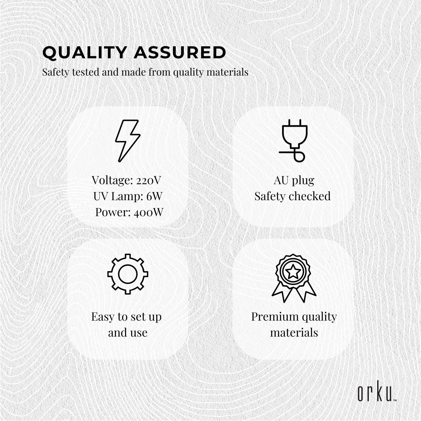 Orku 32L White UV Electric Towel Warmer Steriliser Cabinet Salon Heat Sanitiser