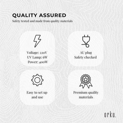 Orku 32L White UV Electric Towel Warmer Steriliser Cabinet Salon Heat Sanitiser