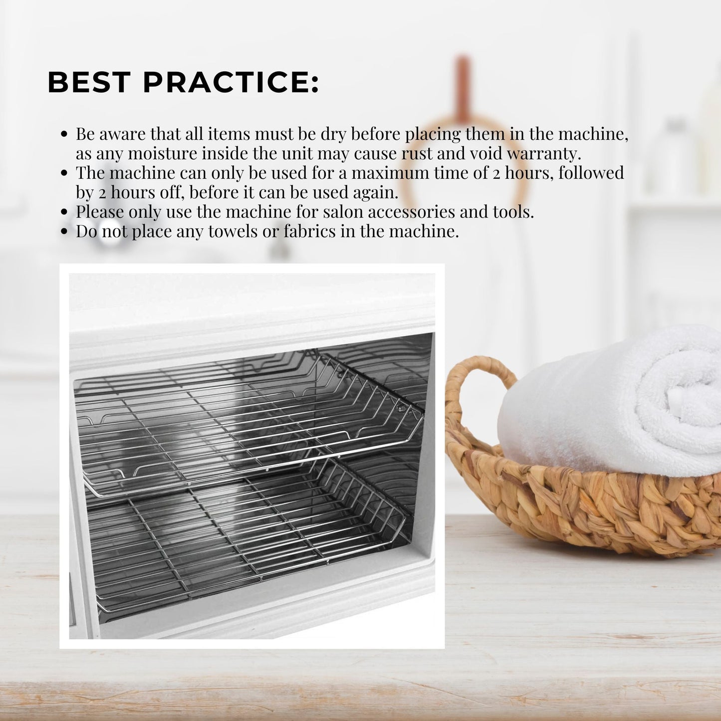 10L UV Steriliser Box Beauty Equipment Sanitising Salon Nail Tools Sterilizer