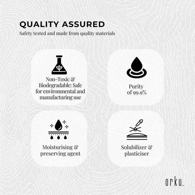 Orku 250ml Glycerine 99.9% Pure USP Food + Cosmetic Grade – Vegetable Glycerol