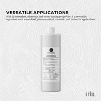 Orku 500ml Glycerine 99.9% Pure USP Food + Cosmetic Grade – Vegetable Glycerol