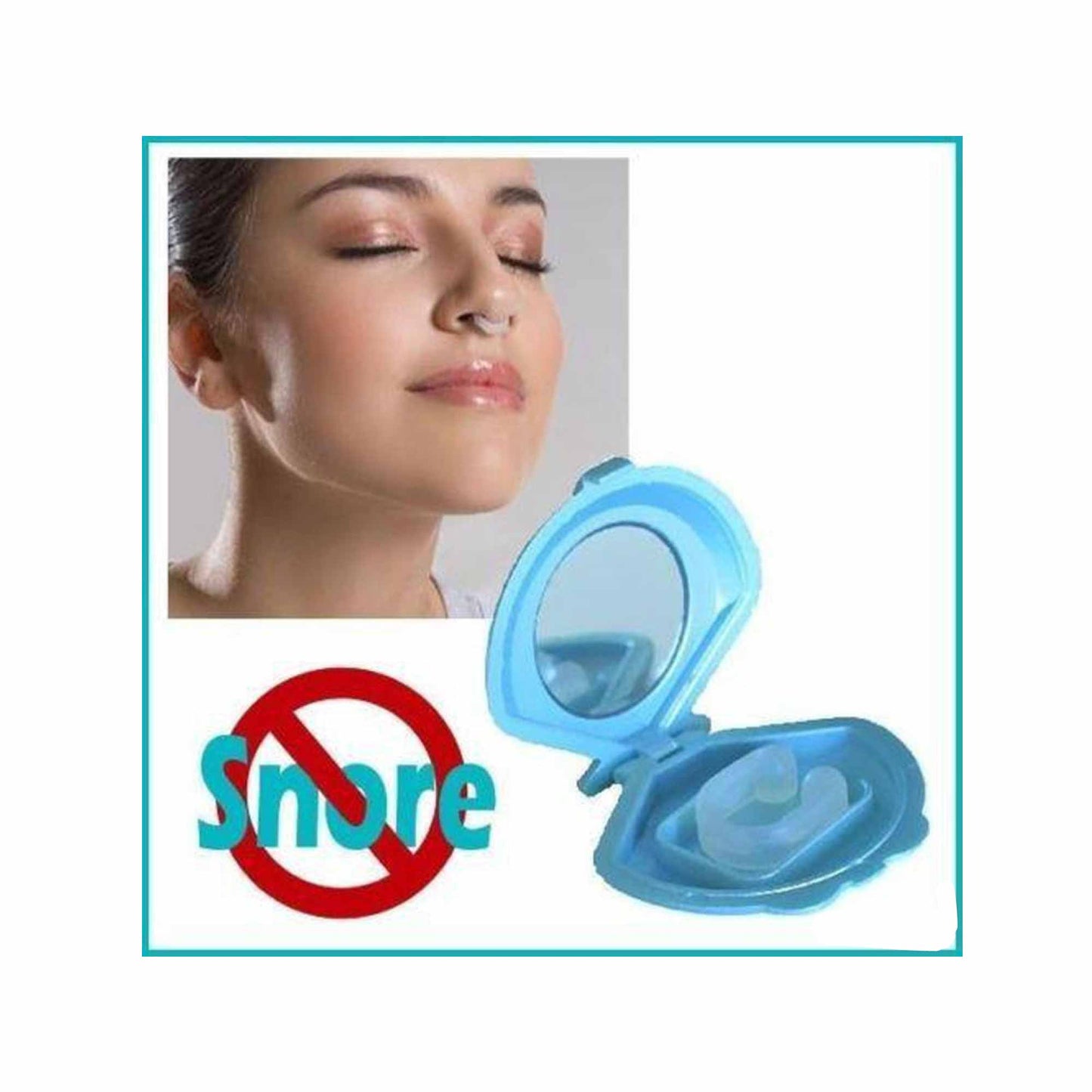 Mouthguard Mouthpiece + Nose Clip Anti Snoring Aid Sleep Breathing Device