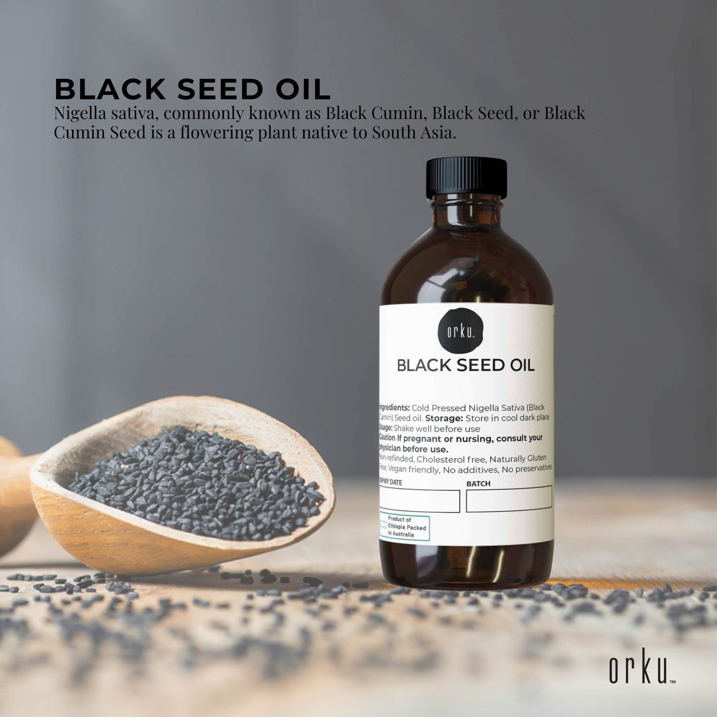 100ml Pure Black Seed Oil - 100% Ethiopian Nigella Sativa Cumin Cold Pressed