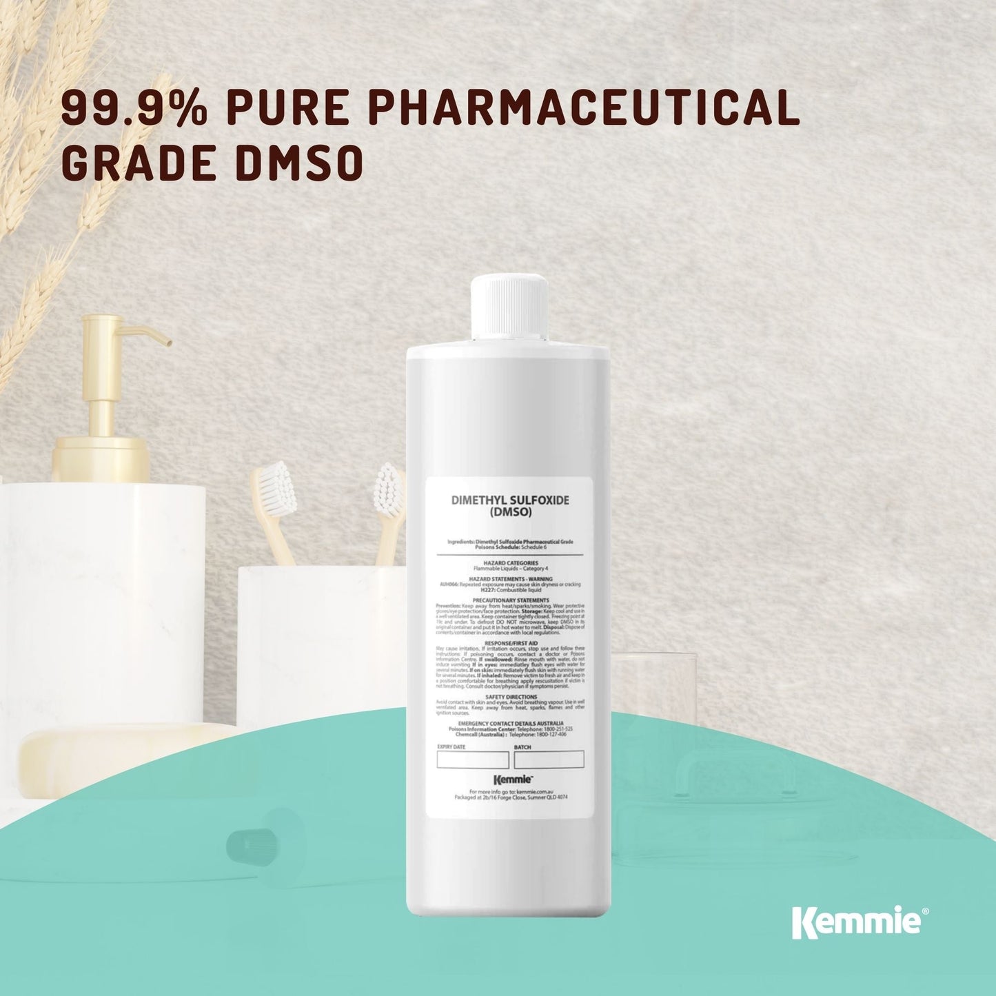 1L DMSO Liquid 99.9% Pure Pharmaceutical Dimethyl Sulfoxide Grade Solvent Bulk