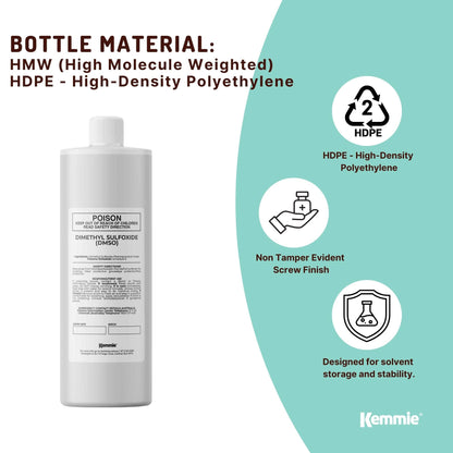 Kemmie 1L DMSO Liquid 99.9% Pure -  USP Grade Dimethyl Sulfoxide Solvent