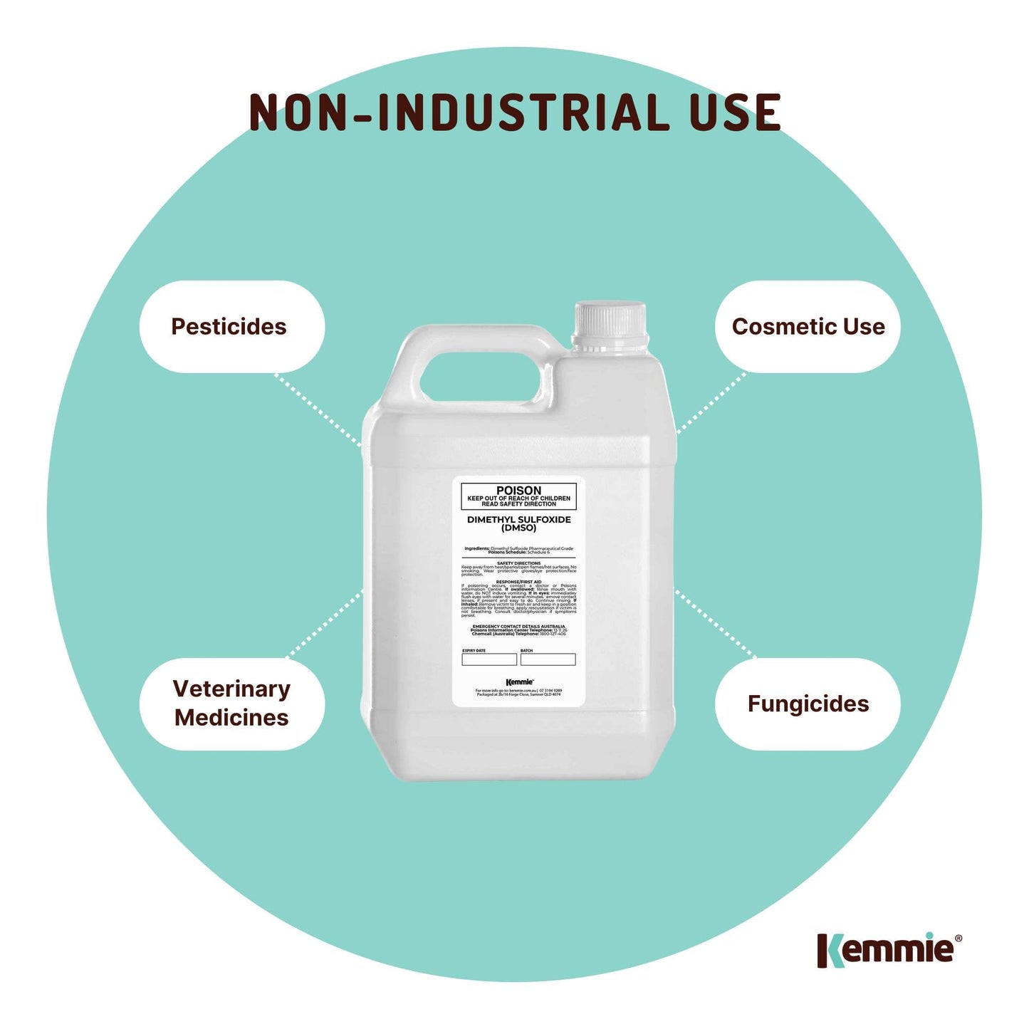 5L DMSO Liquid 99.9% Pure Pharmaceutical Grade Dimethyl Sulfoxide Bulk