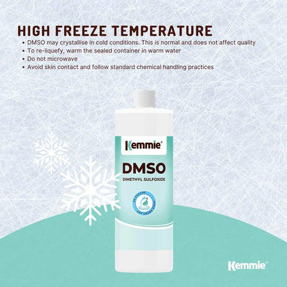 Kemmie 250ml DMSO Liquid 99.9% Pure - USP Grade Dimethyl Sulfoxide Solvent