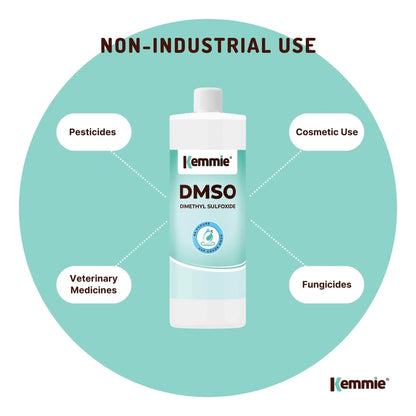 Kemmie 250ml DMSO Liquid 99.9% Pure - USP Grade Dimethyl Sulfoxide Solvent