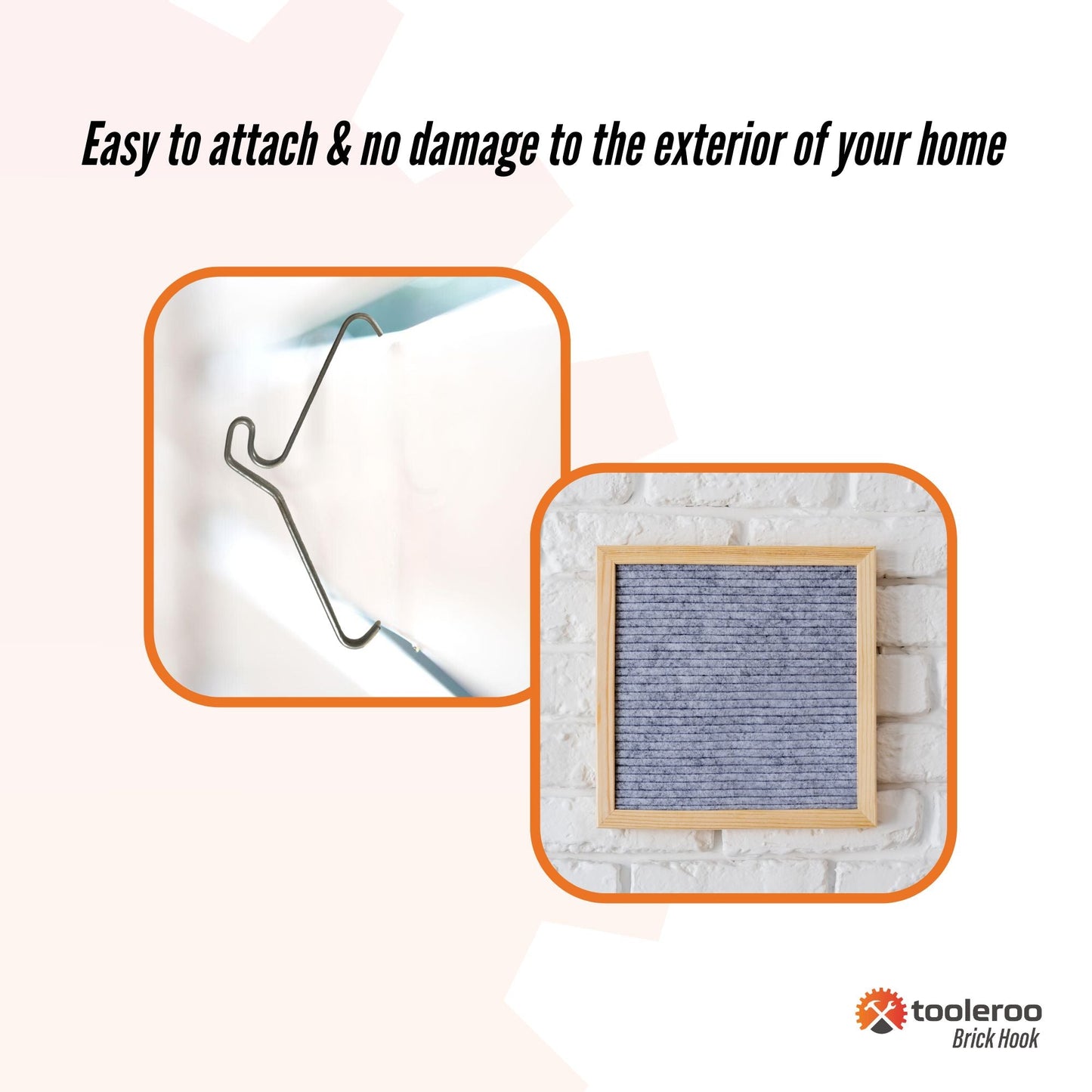 10 Pack 155-165mm (6-6.5") Brick Hooks - Wall Clips Hangers For Pictures Plants