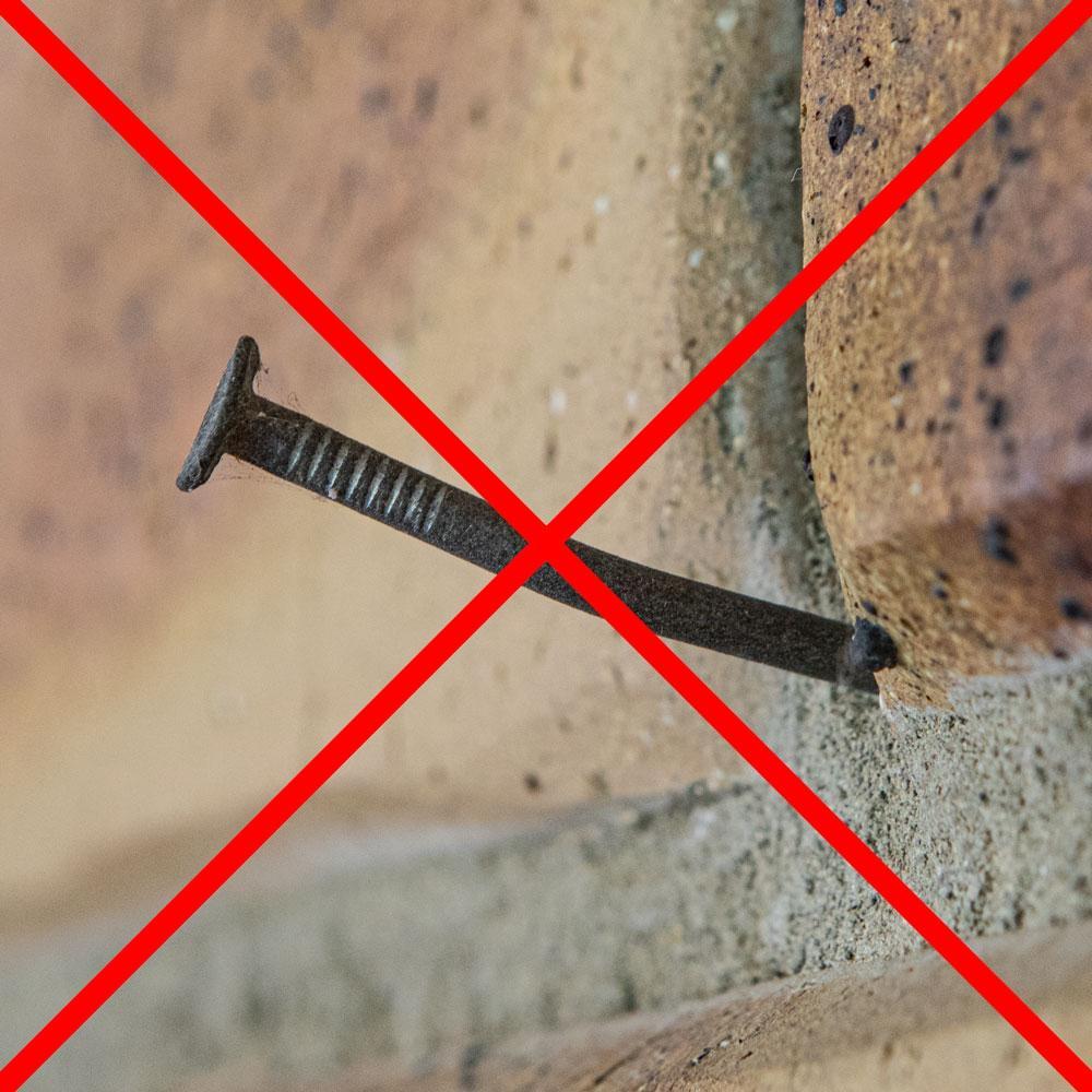 10 Pack 155-165mm (6-6.5") Brick Hooks - Wall Clips Hangers For Pictures Plants