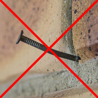 10 Pack 155-165mm (6-6.5") Brick Hooks - Wall Clips Hangers For Pictures Plants