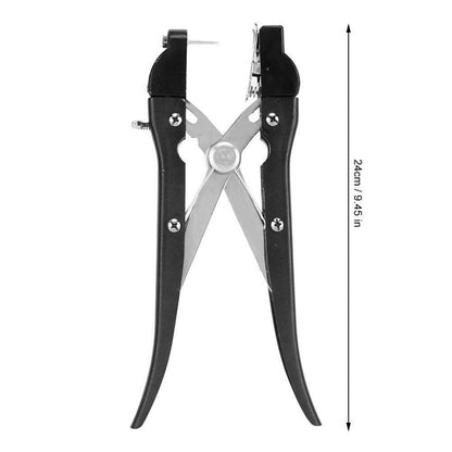 Ear Tag Applicator Plier + Case - Alloy Livestock Animal Cattle Punch Tagger