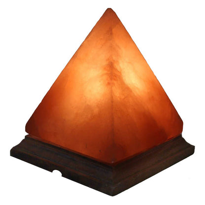 12V 12W Pyramid Himalayan Pink Salt Lamp Carved Rock Crystal Light Bulb On/Off