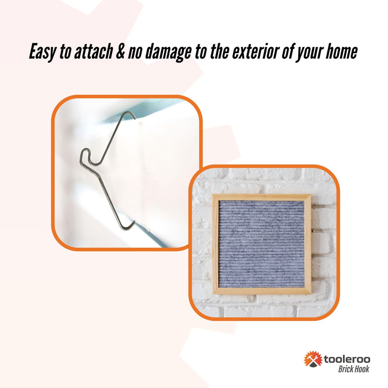 5 Pack 70mm (2.7") Brick Hooks - Wall Crab Clips Hangers For Pictures Plants