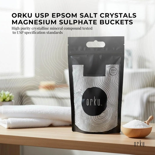 Orku 5Kg Epsom Salt - USP Grade Magnesium Sulfate Body Bath Salts