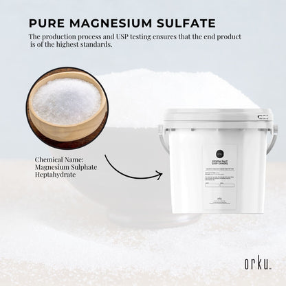 5kg USP Epsom Salt Pharmaceutical Grade - Tub Magnesium Sulfate Bath Salts