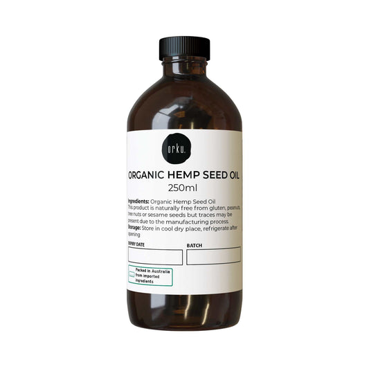 250ml Organic Hemp Seed Oil - Cold Pressed Food Grade Healthy Oils Foods