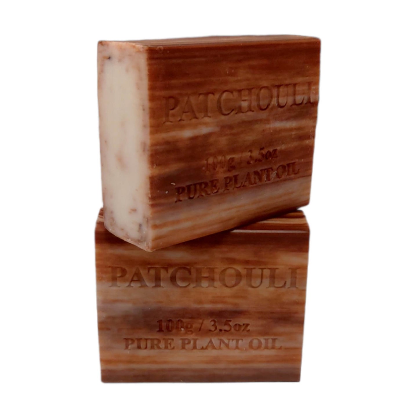 10x 100g Plant Oil Soap Patchouli Scent Pure Natural Vegetable Base Bar