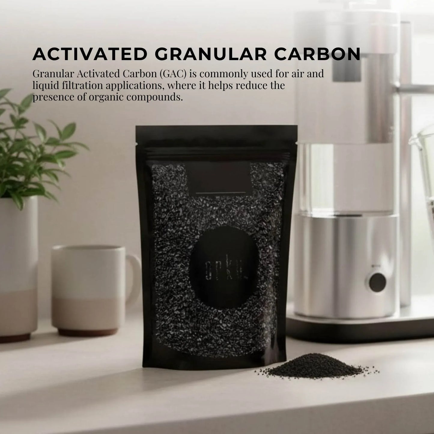 100g Granular Activated Carbon GAC Coconut Shell Charcoal - Water Air Filtration