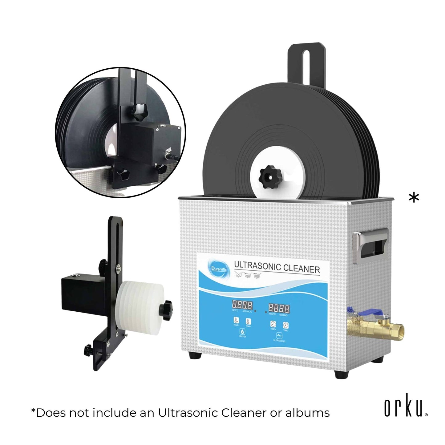 Alloy Vinyl Record Cleaning Stand Drying Rack For Ultrasonic Cleaner Disc Bracket