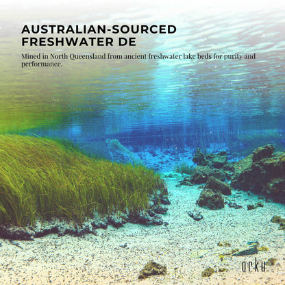 Orku 100g Fossil Shell Flour - Livestock Garden Pet Diatomaceous Earth