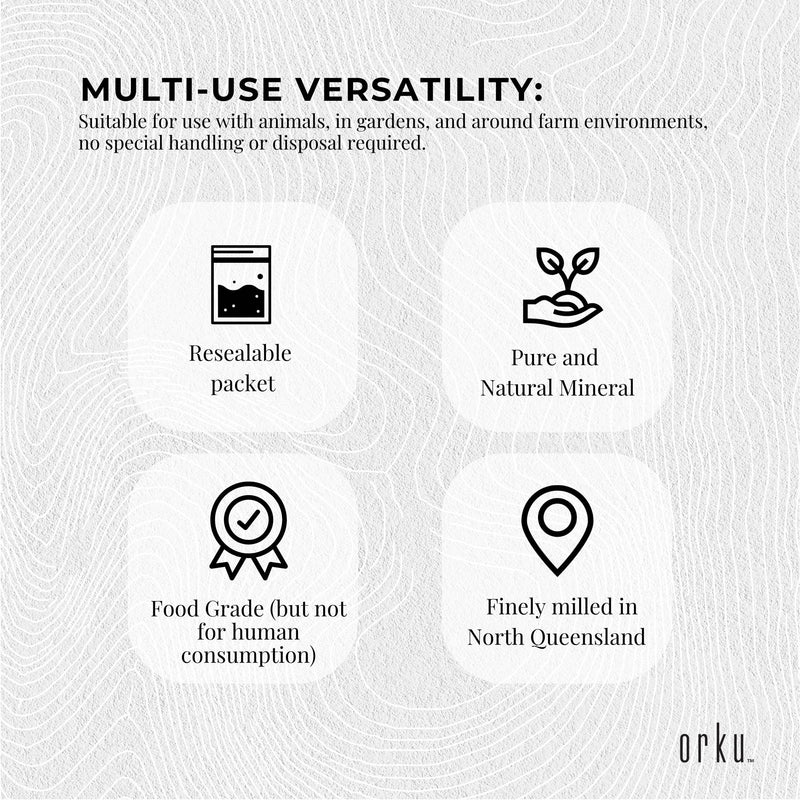 Orku 5Kg Fossil Shell Flour - Livestock Garden Pet Diatomaceous Earth
