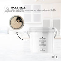 Orku 3Kg Fossil Shell Flour Tub - Livestock Garden Diatomaceous Earth
